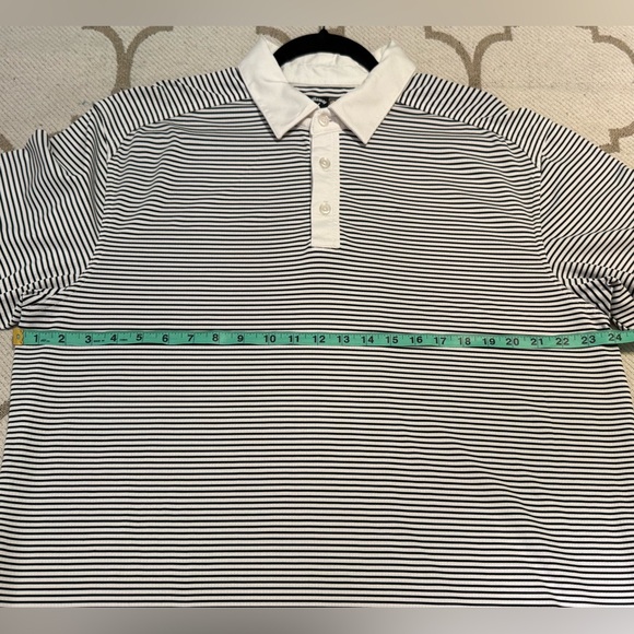 Callaway Men's Polo Shirt - Black and White Stripes - Picture 6 of 7